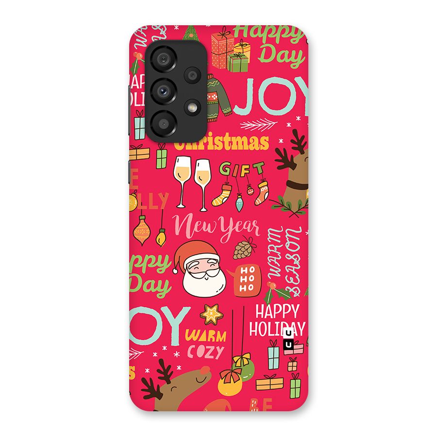 Happy Day Christmas Joy Back Case for Galaxy A33 5G