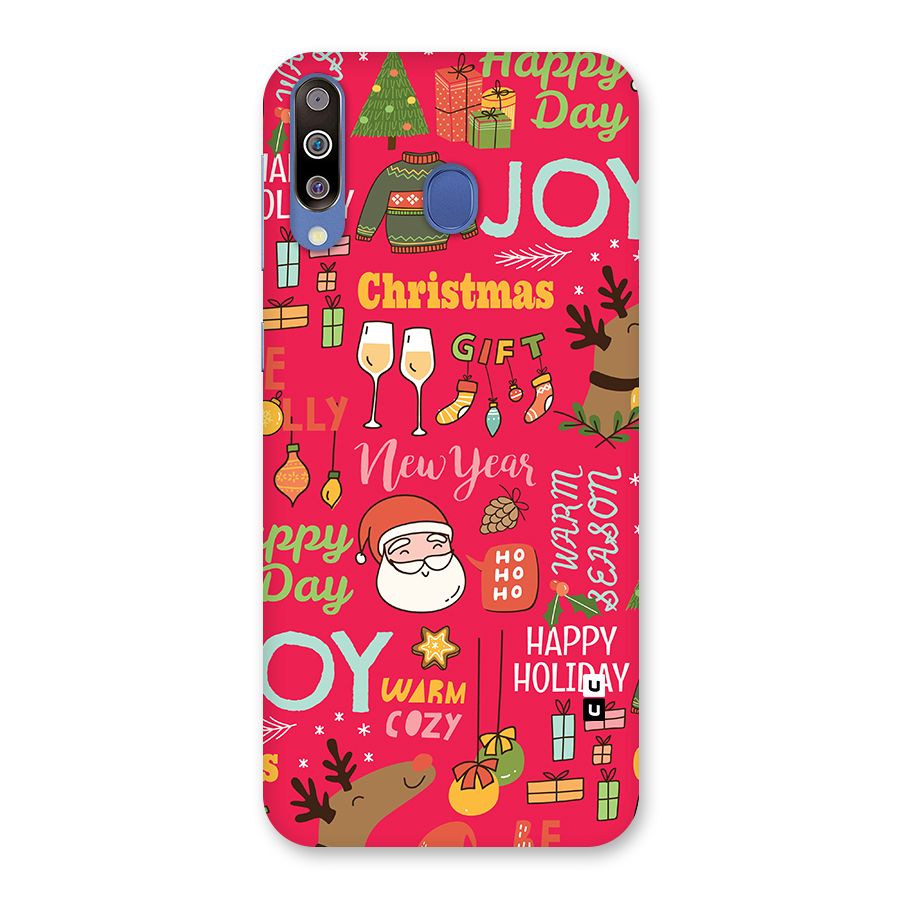Happy Day Christmas Joy Back Case for Galaxy M30