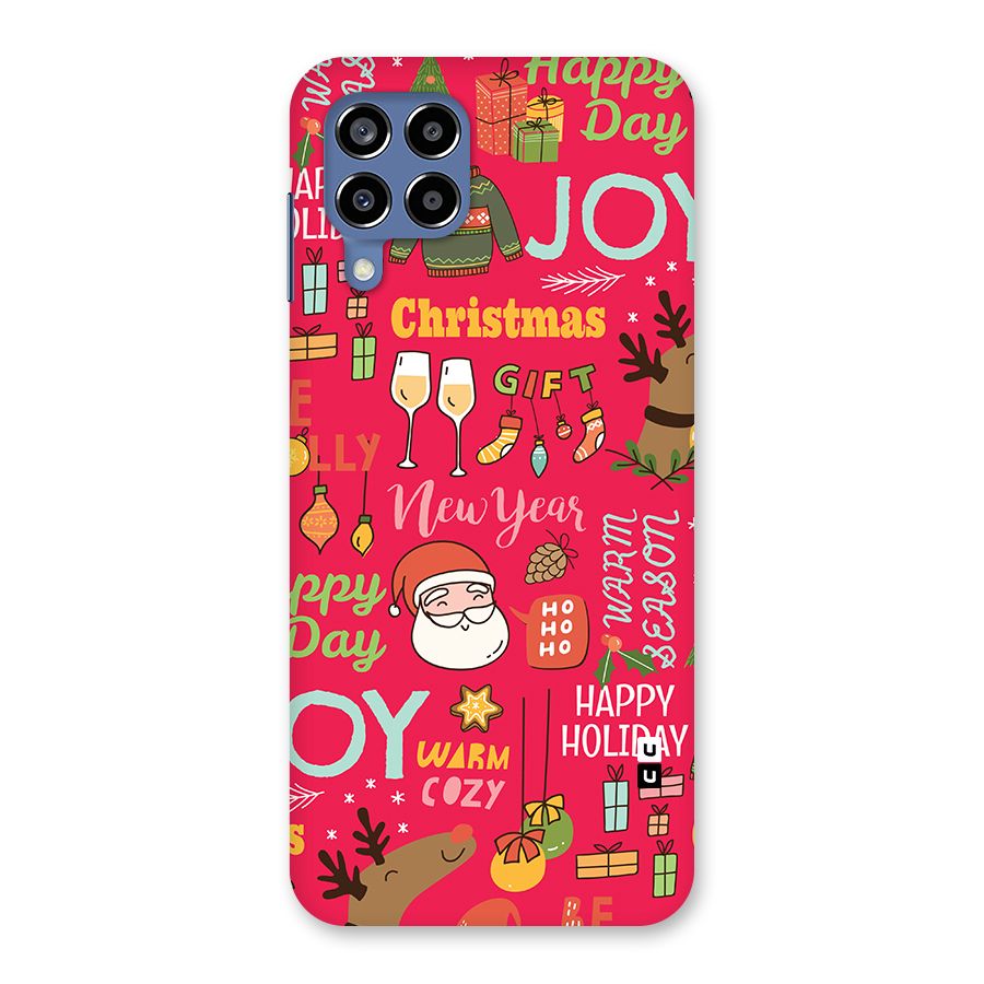 Happy Day Christmas Joy Back Case for Galaxy M53 5G