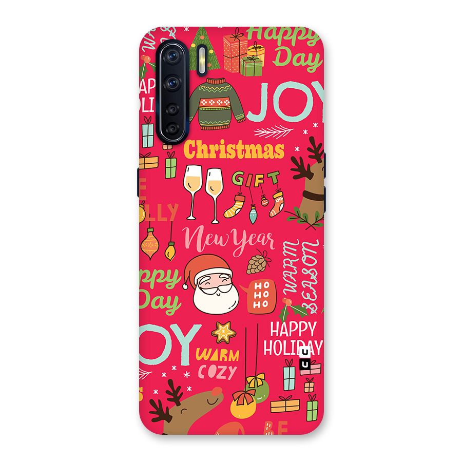 Happy Day Christmas Joy Back Case for Oppo F15