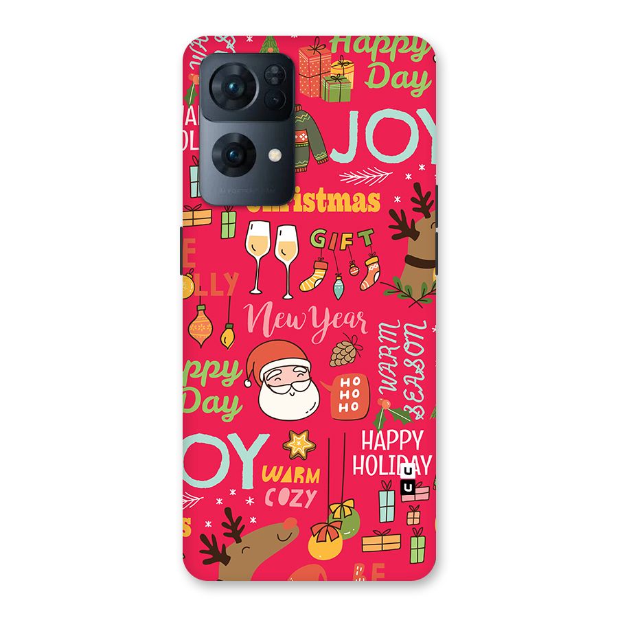 Happy Day Christmas Joy Back Case for Oppo Reno7 Pro 5G