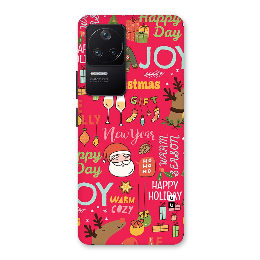 Happy Day Christmas Joy Back Case for Poco F4 5G