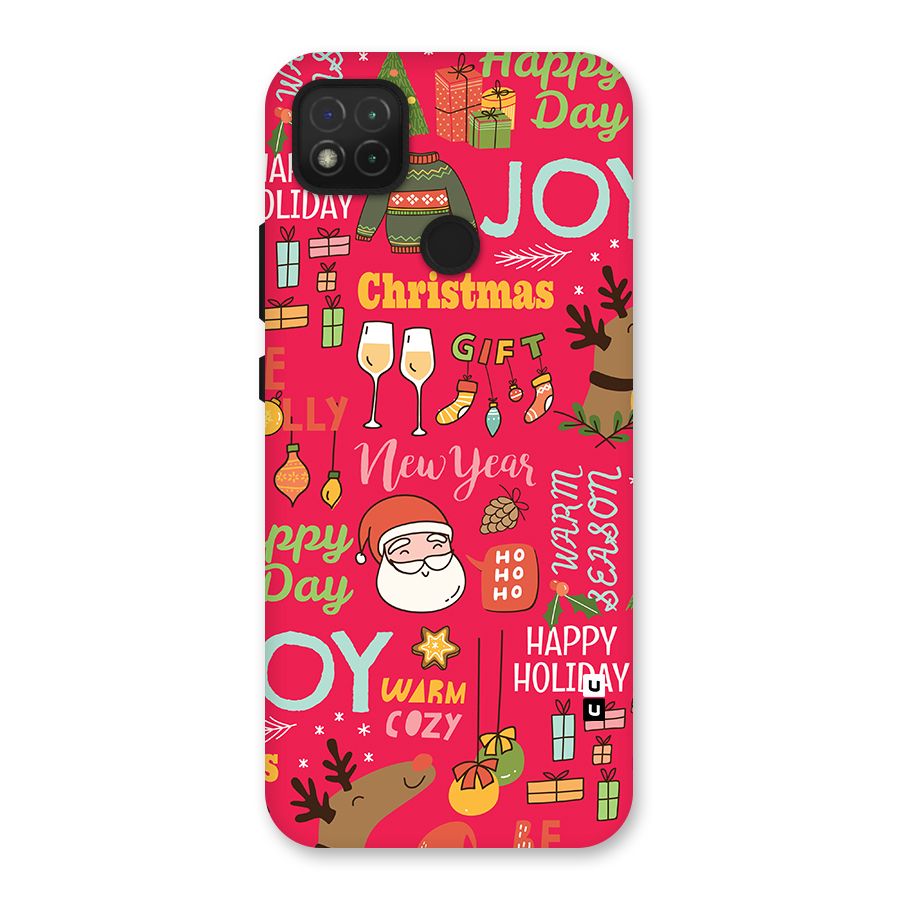 Happy Day Christmas Joy Back Case for Redmi 9 Activ