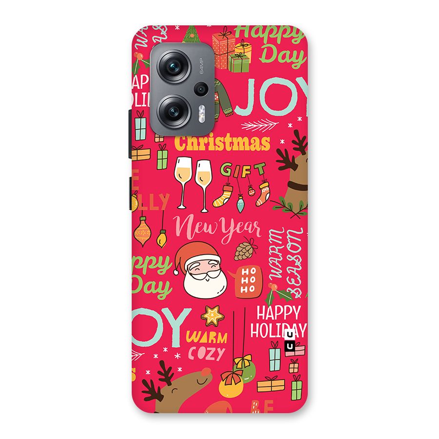 Happy Day Christmas Joy Back Case for Redmi K50i