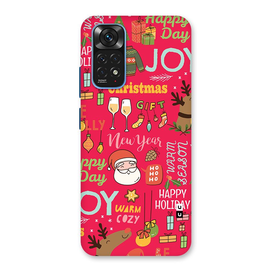 Happy Day Christmas Joy Back Case for Redmi Note 11S