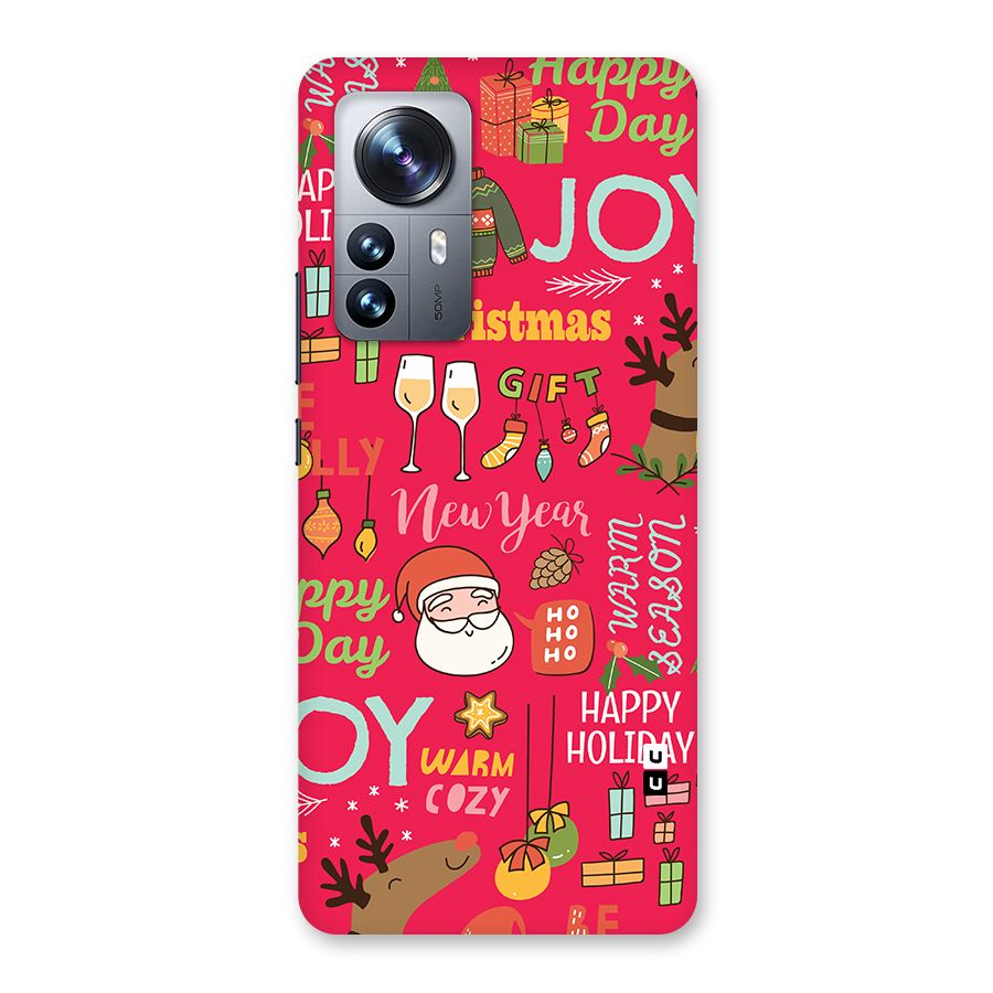 Happy Day Christmas Joy Back Case for Xiaomi 12 Pro