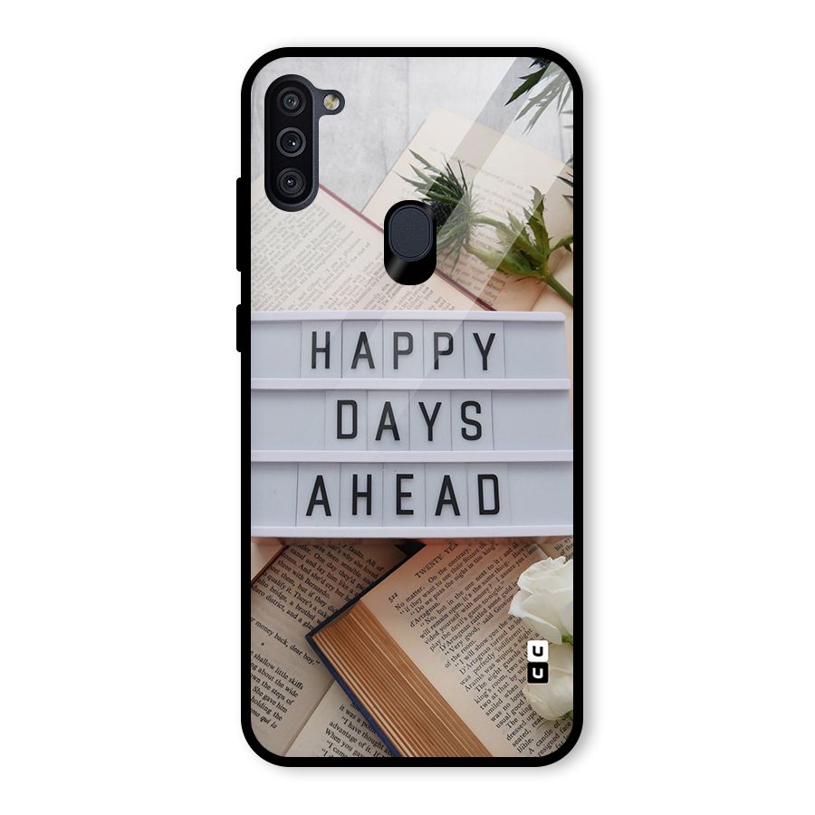 Happy Days Ahead Glass Back Case for Galaxy M11
