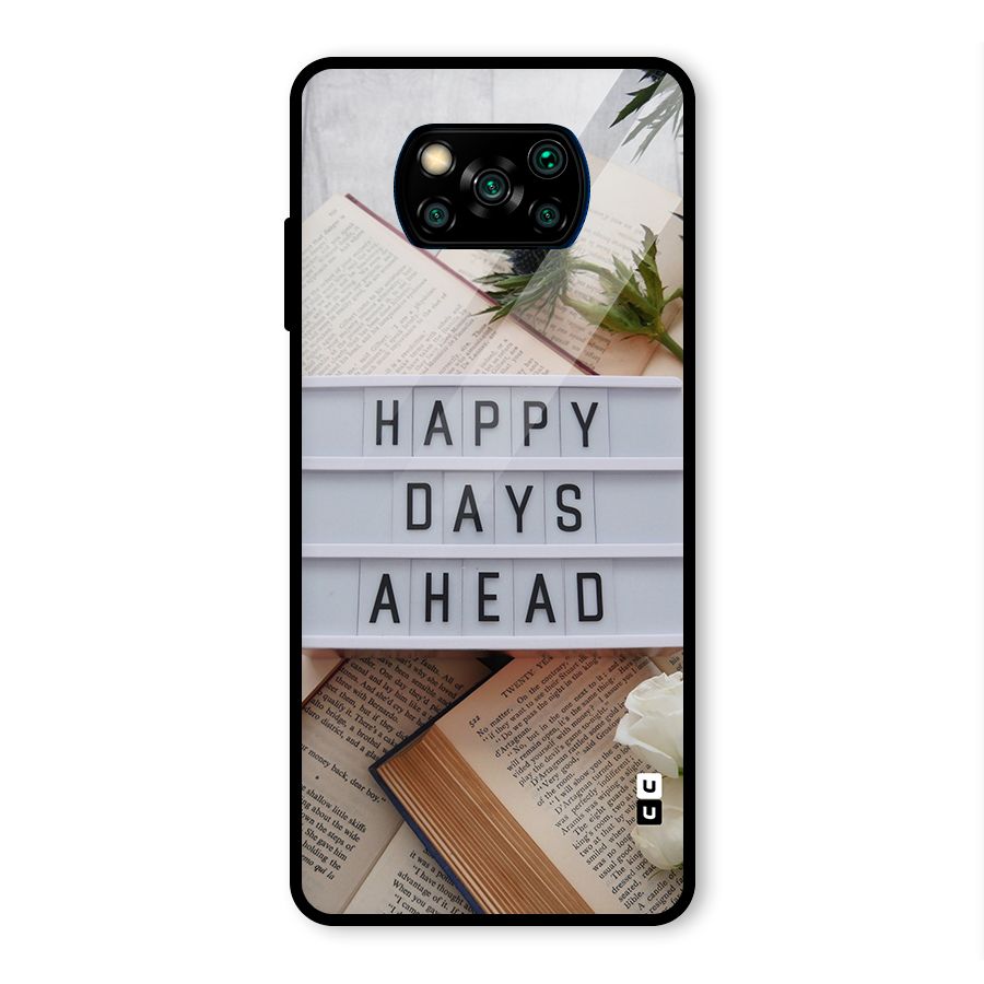 Happy Days Ahead Glass Back Case for Poco X3 Pro
