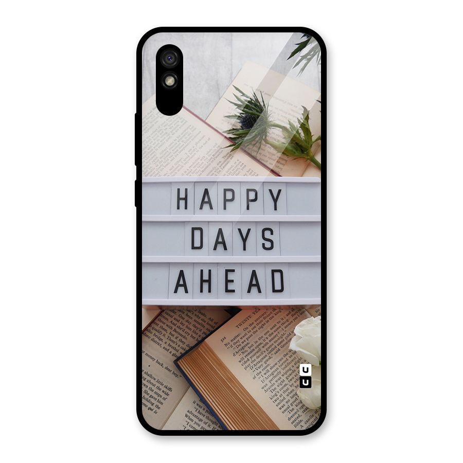 Happy Days Ahead Glass Back Case for Redmi 9i