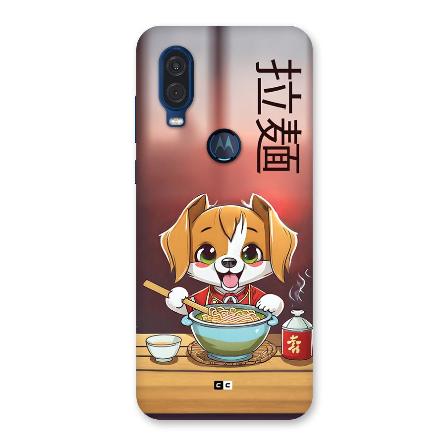 Happy Dog Cooking Back Case for Motorola One Vision