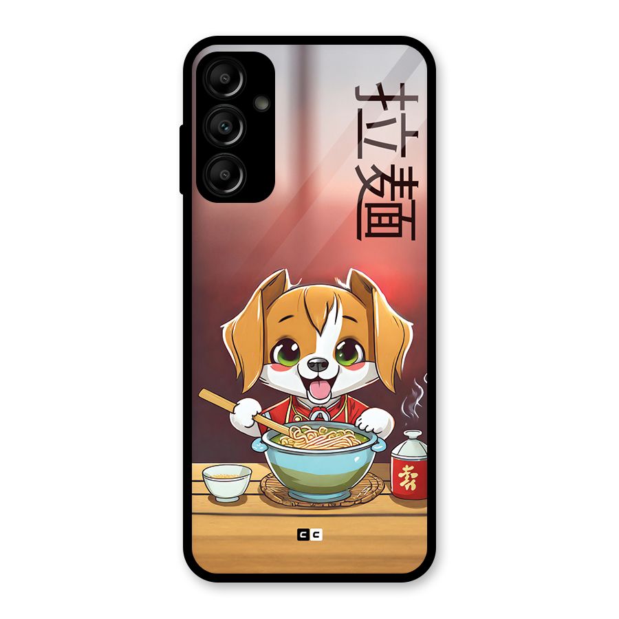 Happy Dog Cooking Glass Back Case for Galaxy A14 5G