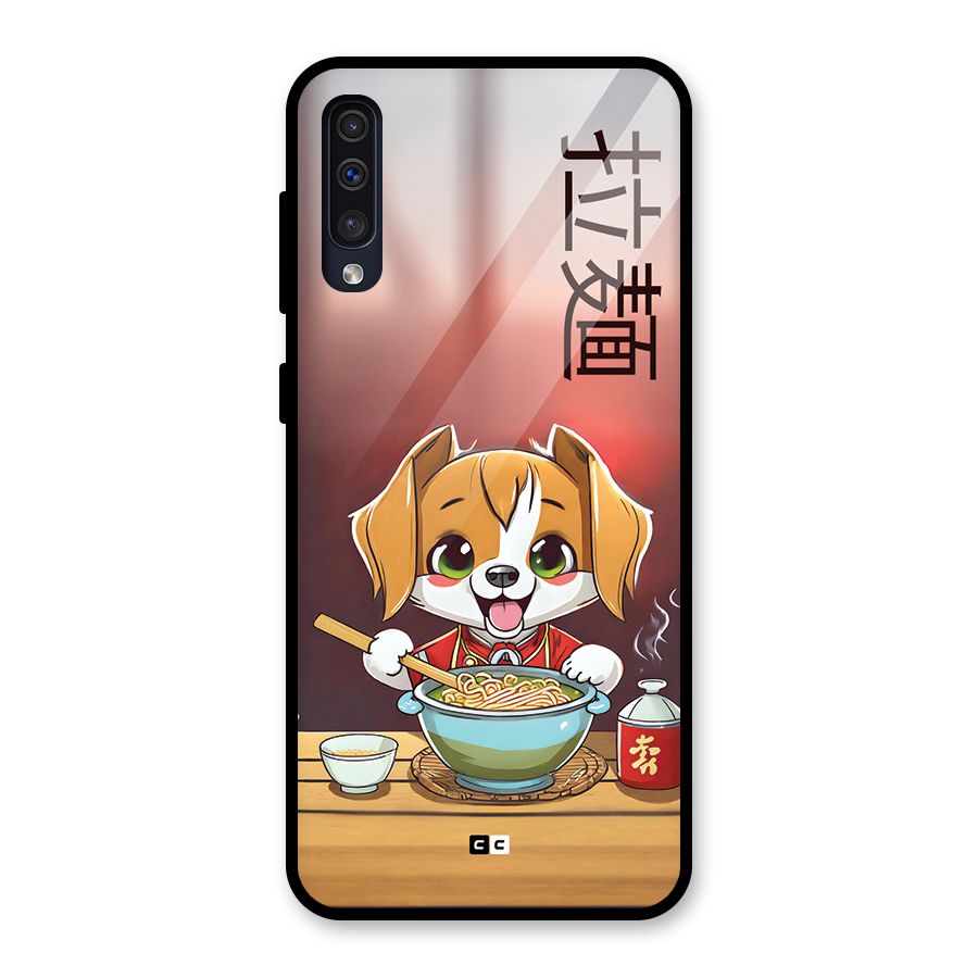 Happy Dog Cooking Glass Back Case for Galaxy A50