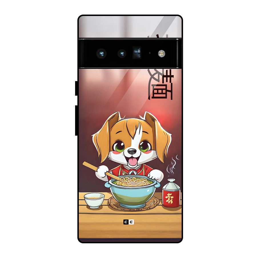 Happy Dog Cooking Glass Back Case for Google Pixel 6 Pro