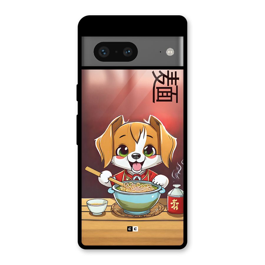 Happy Dog Cooking Glass Back Case for Google Pixel 7
