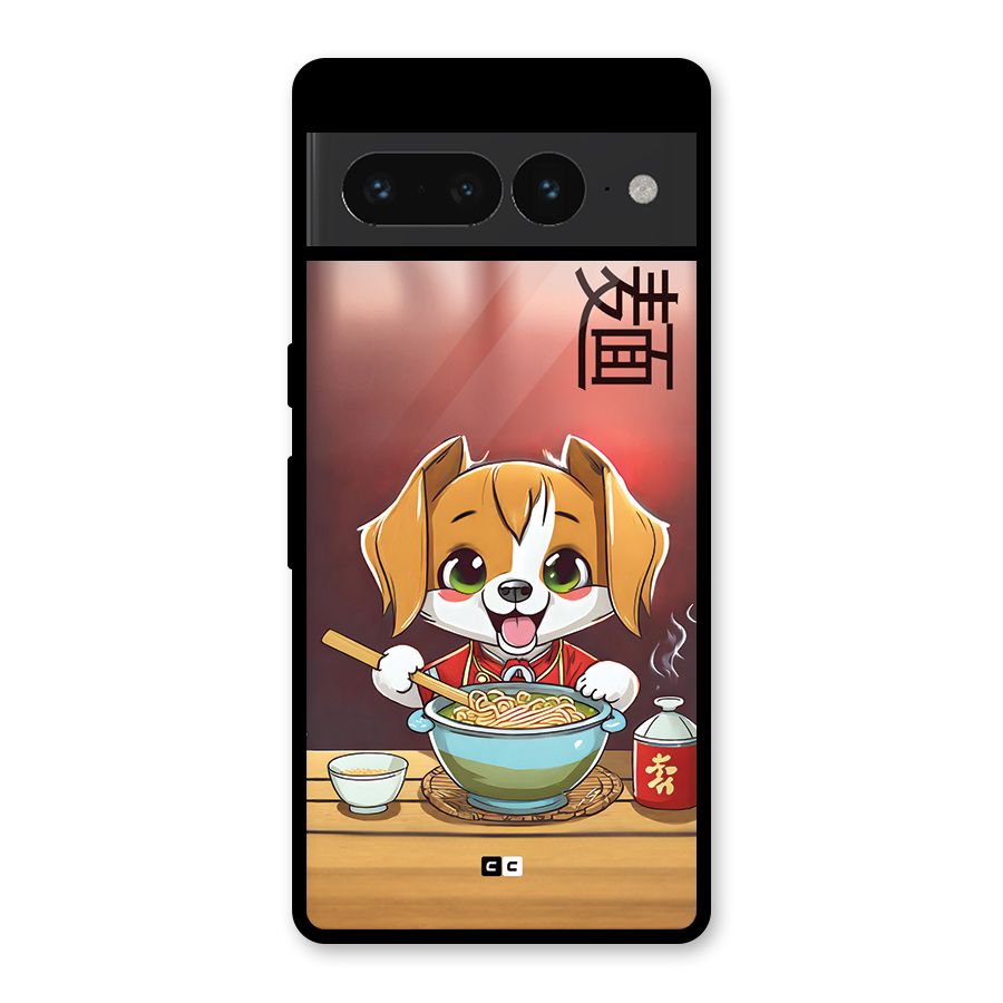 Happy Dog Cooking Glass Back Case for Google Pixel 7 Pro