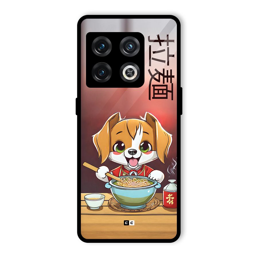 Happy Dog Cooking Glass Back Case for OnePlus 10 Pro 5G