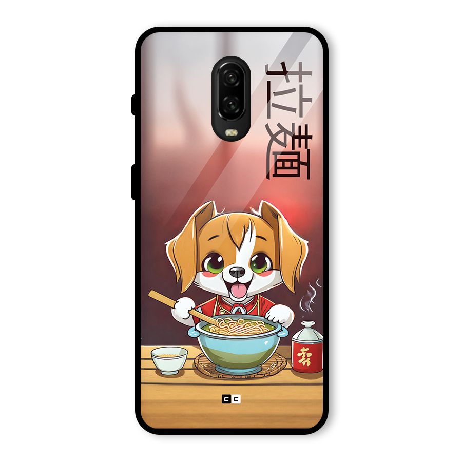 Happy Dog Cooking Glass Back Case for OnePlus 6T