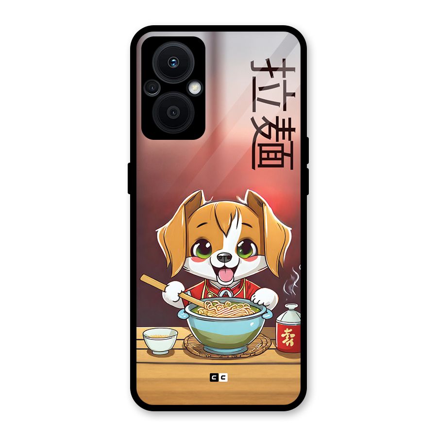 Happy Dog Cooking Glass Back Case for Oppo F21s Pro 5G