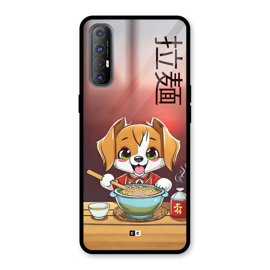 Happy Dog Cooking Glass Back Case for Oppo Reno3 Pro