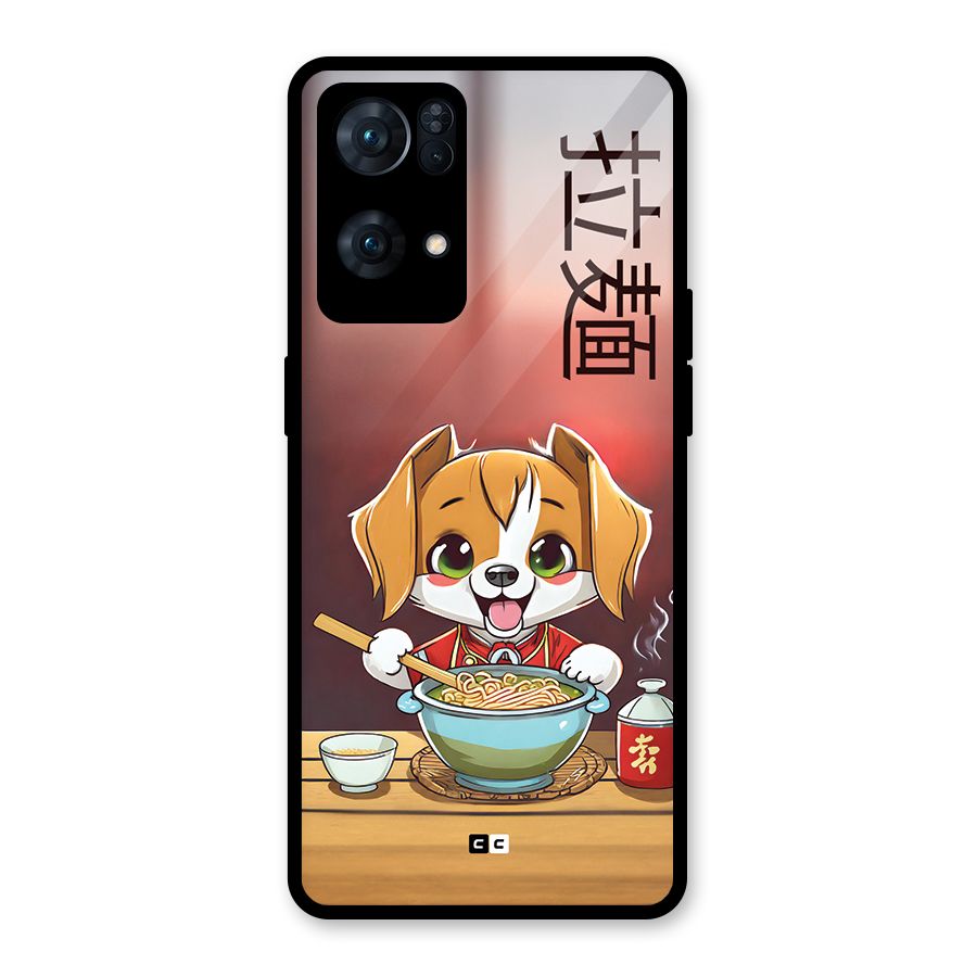 Happy Dog Cooking Glass Back Case for Oppo Reno7 Pro 5G
