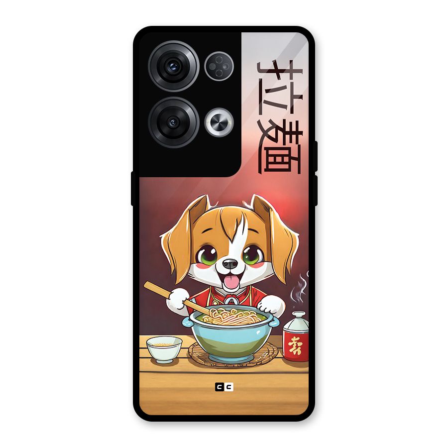 Happy Dog Cooking Glass Back Case for Oppo Reno8 Pro 5G