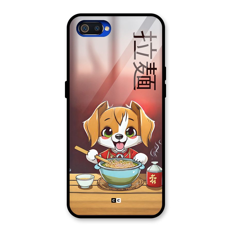 Happy Dog Cooking Glass Back Case for Realme C2