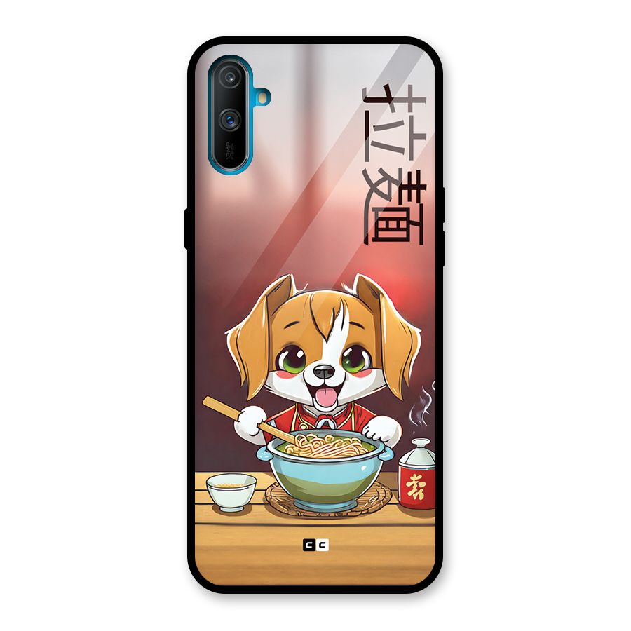 Happy Dog Cooking Glass Back Case for Realme C3