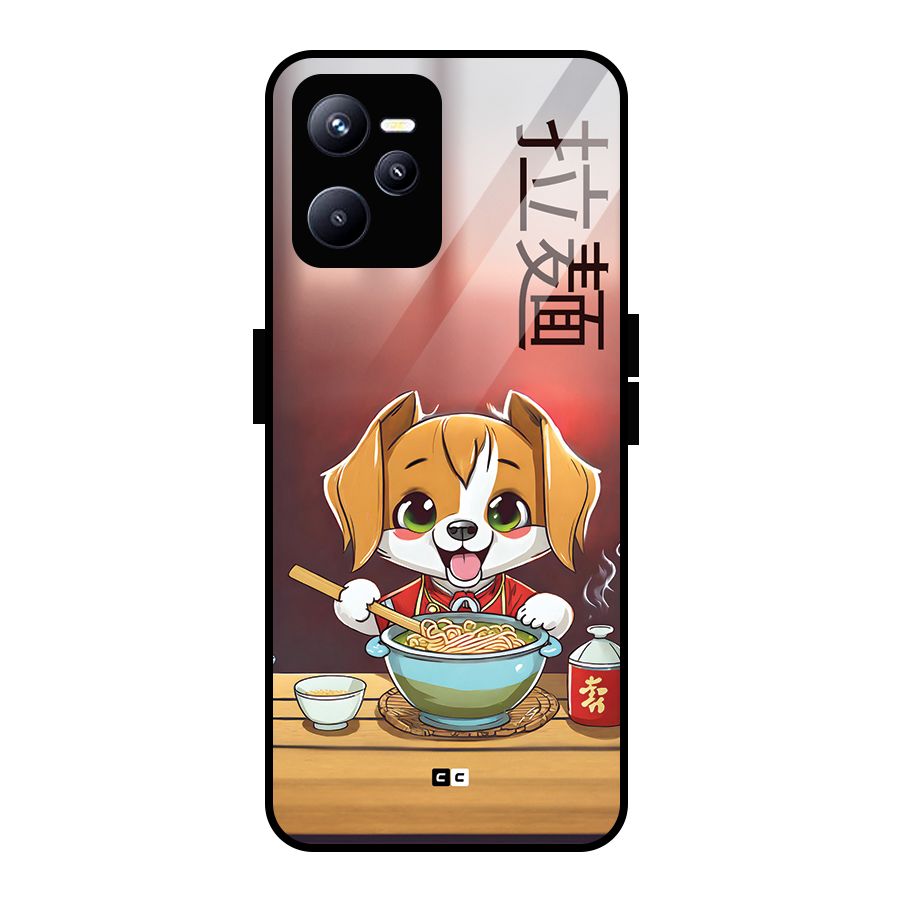 Happy Dog Cooking Glass Back Case for Realme C35