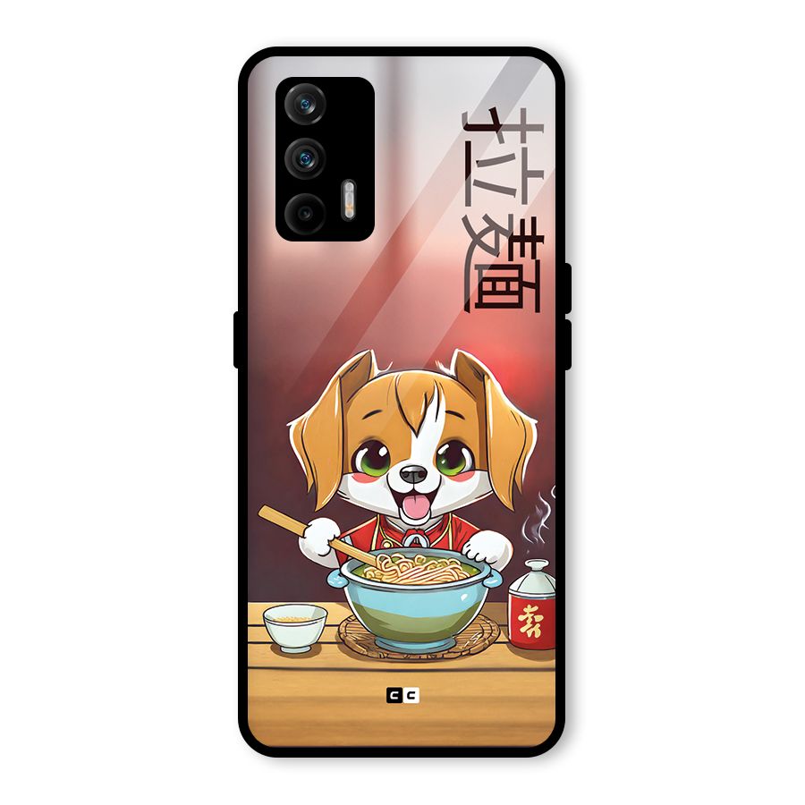 Happy Dog Cooking Glass Back Case for Realme GT 5G