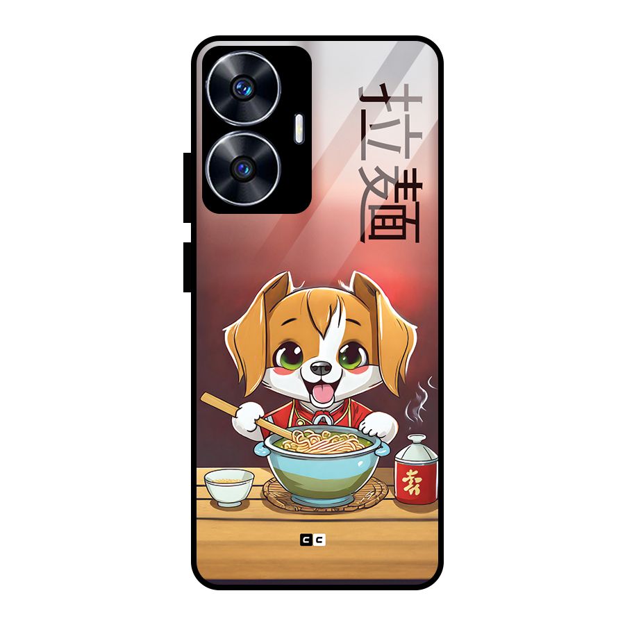 Happy Dog Cooking Glass Back Case for Realme Narzo N55