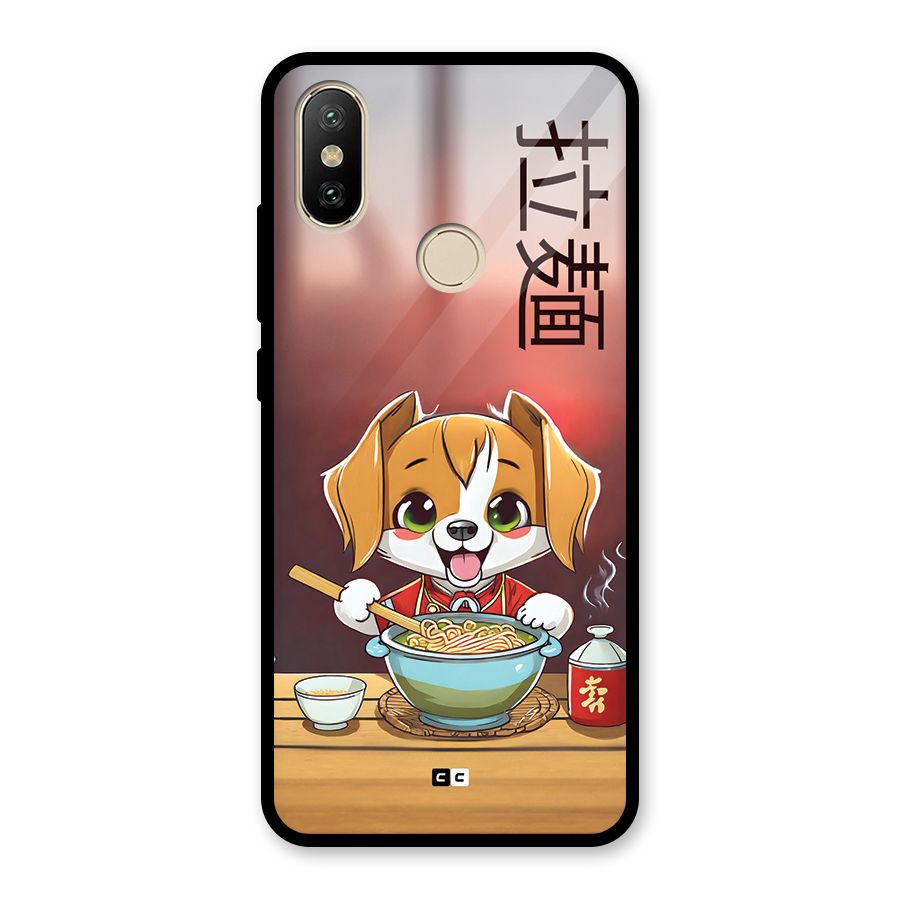Happy Dog Cooking Glass Back Case for Redmi A1