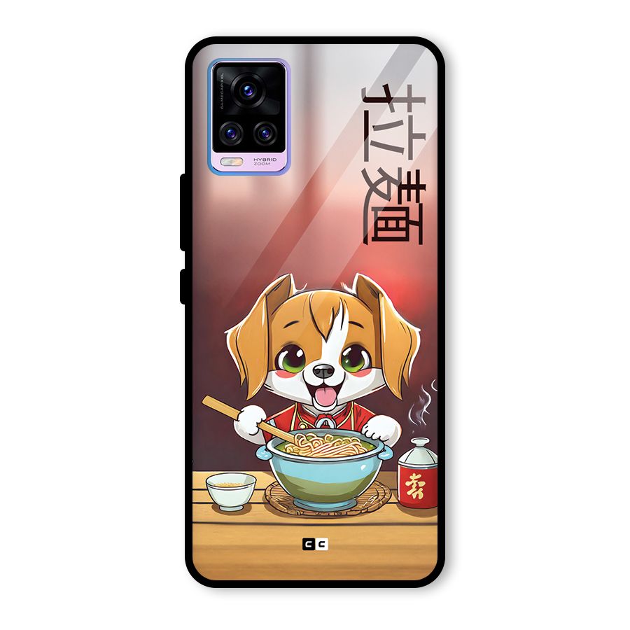 Happy Dog Cooking Glass Back Case for Vivo V20 Pro
