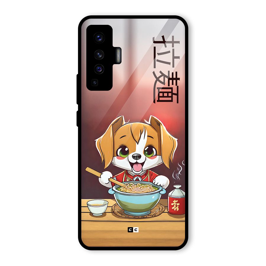 Happy Dog Cooking Glass Back Case for Vivo X50