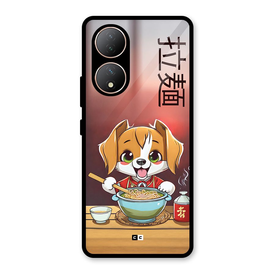 Happy Dog Cooking Glass Back Case for Vivo Y100A