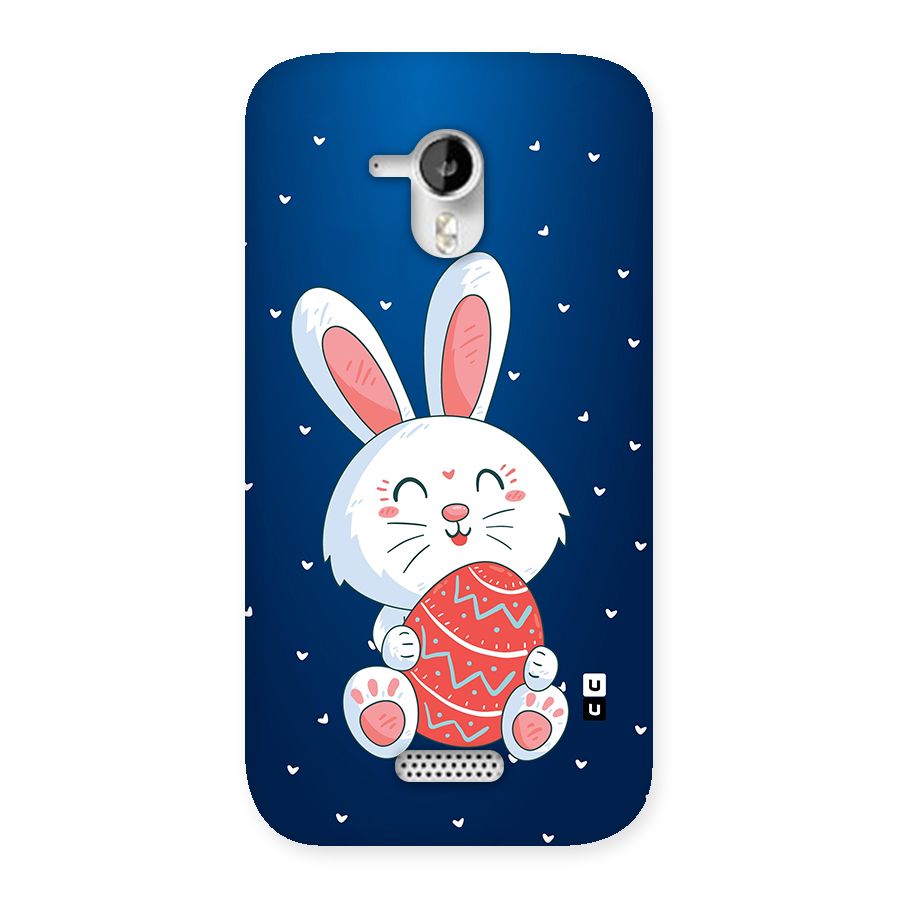 Happy Festive Bunny Back Case for Micromax Canvas HD A116