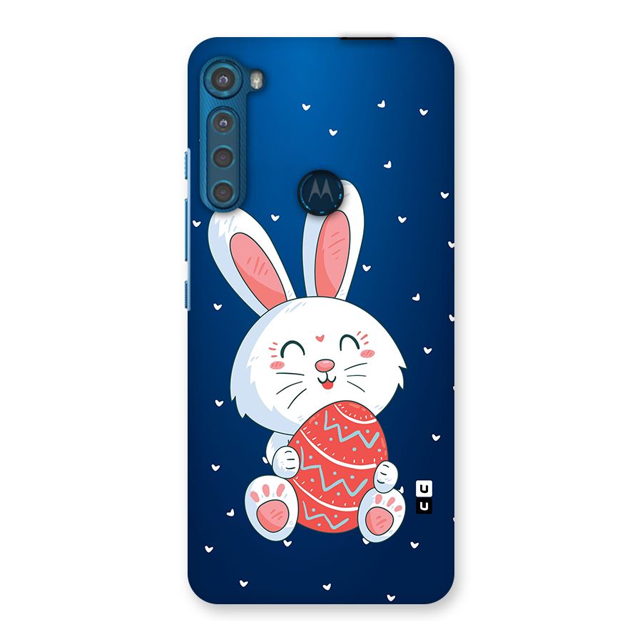 Happy Festive Bunny Back Case for Motorola One Fusion Plus