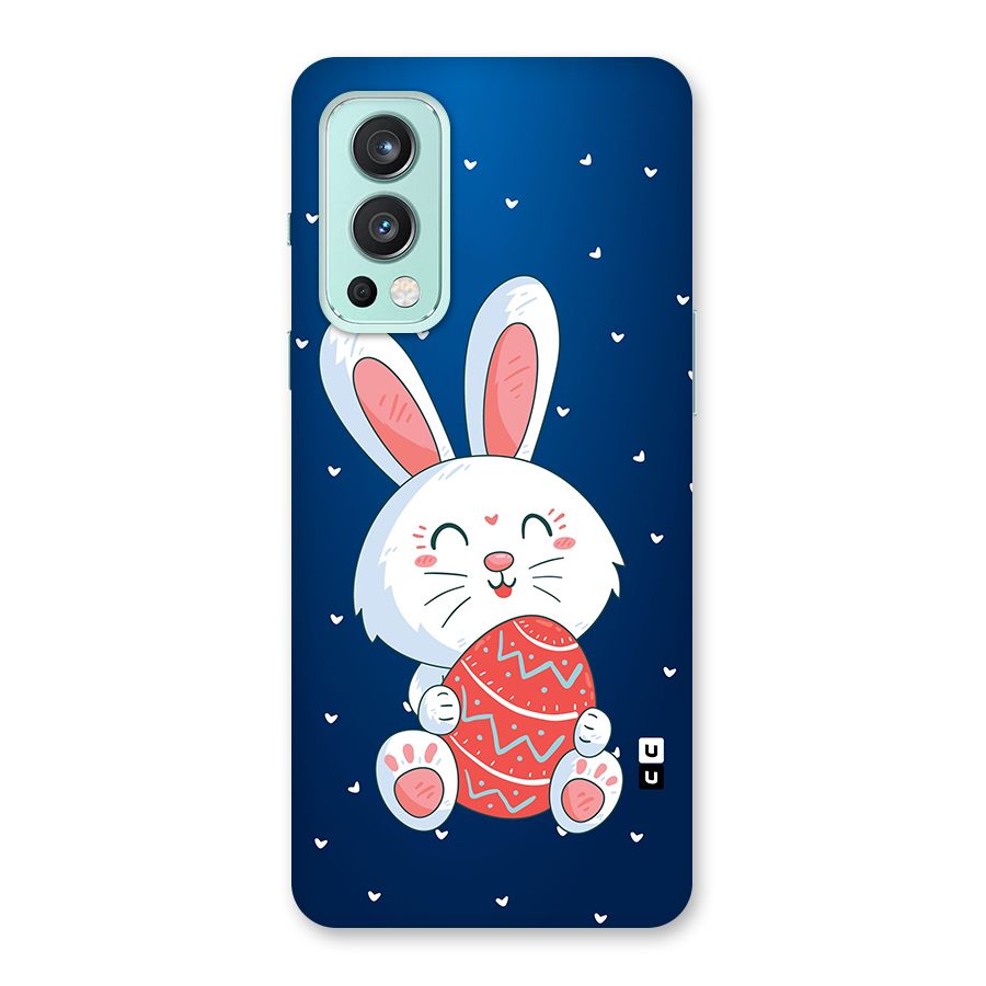 Happy Festive Bunny Glass Back Case for OnePlus Nord 2 5G