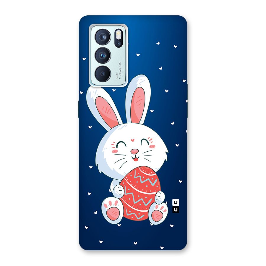 Happy Festive Bunny Glass Back Case for Oppo Reno6 Pro 5G