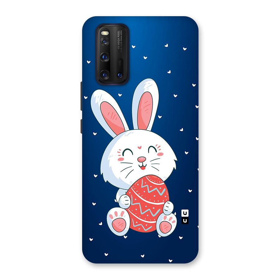 Happy Festive Bunny Glass Back Case for Vivo iQOO 3