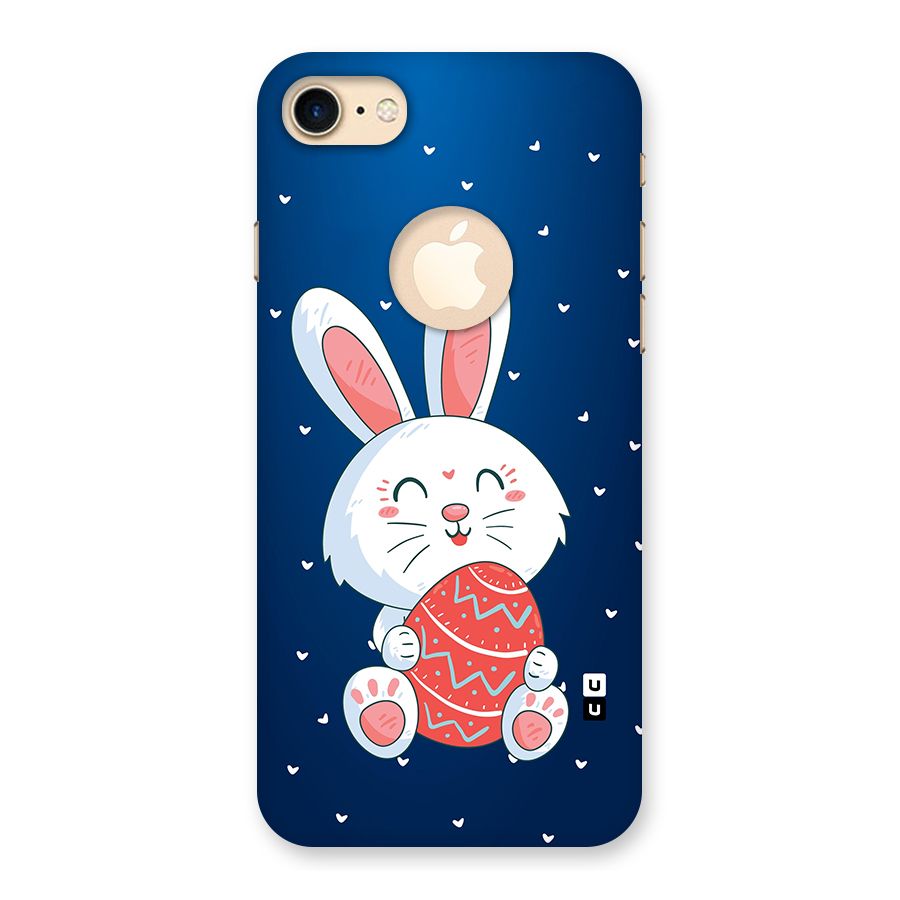 Happy Festive Bunny Back Case for iPhone 7 Logo Cut