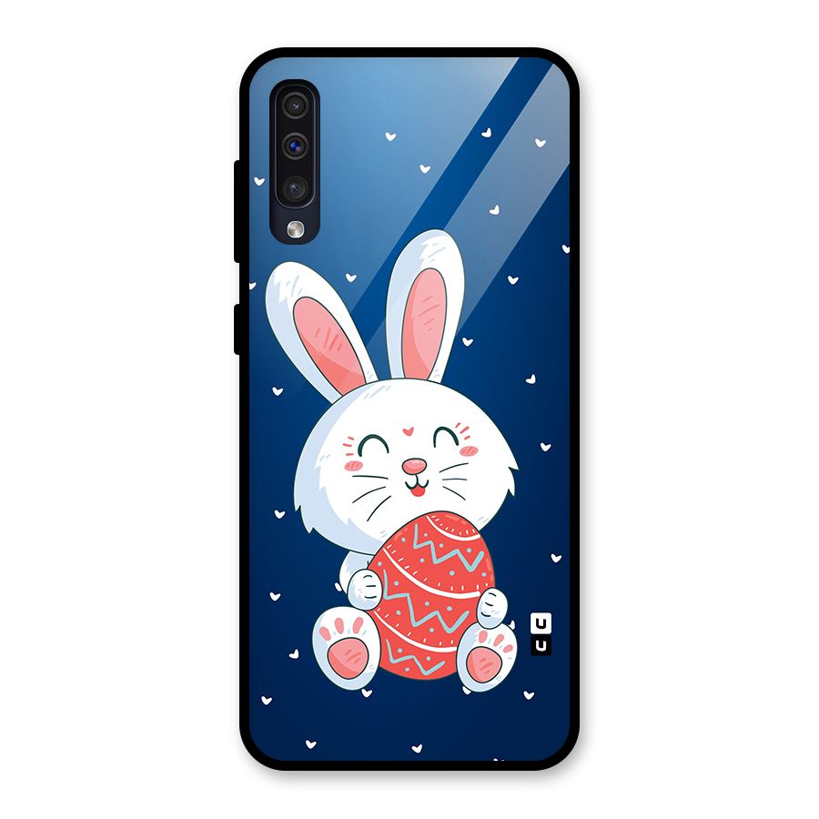 Happy Festive Bunny Glass Back Case for Galaxy A50