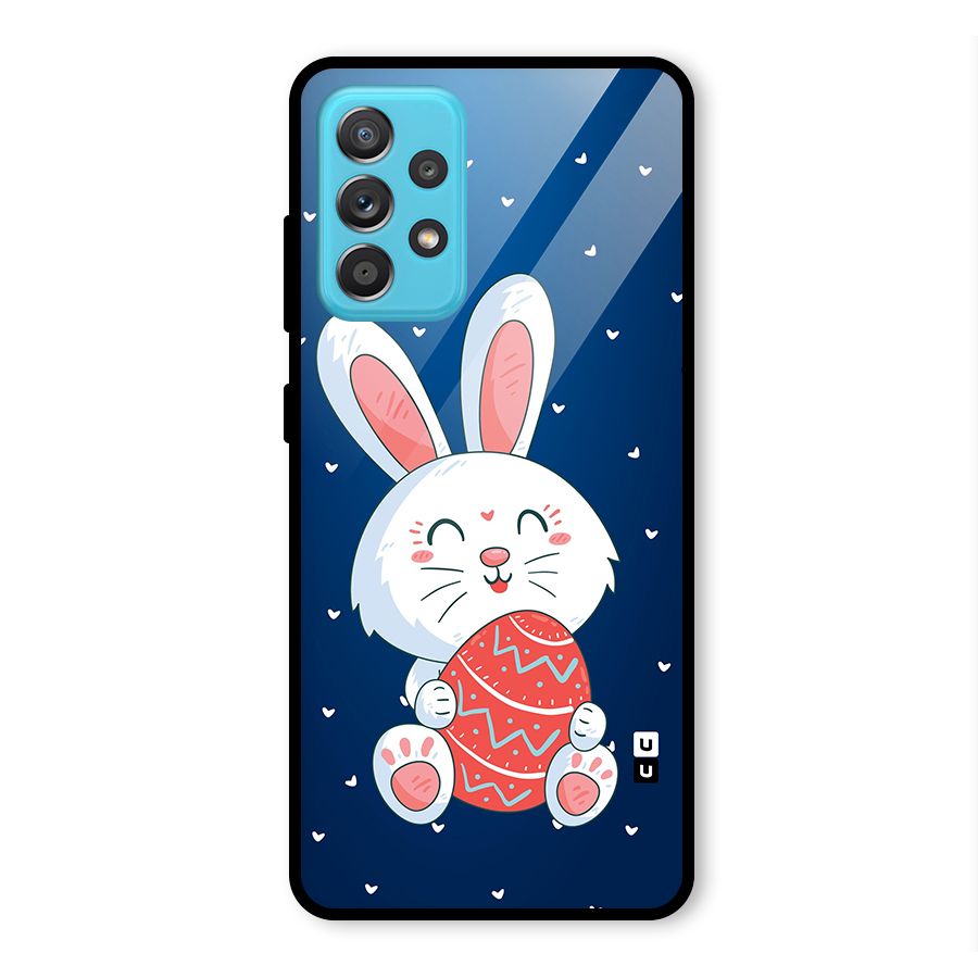 Happy Festive Bunny Glass Back Case for Galaxy A52