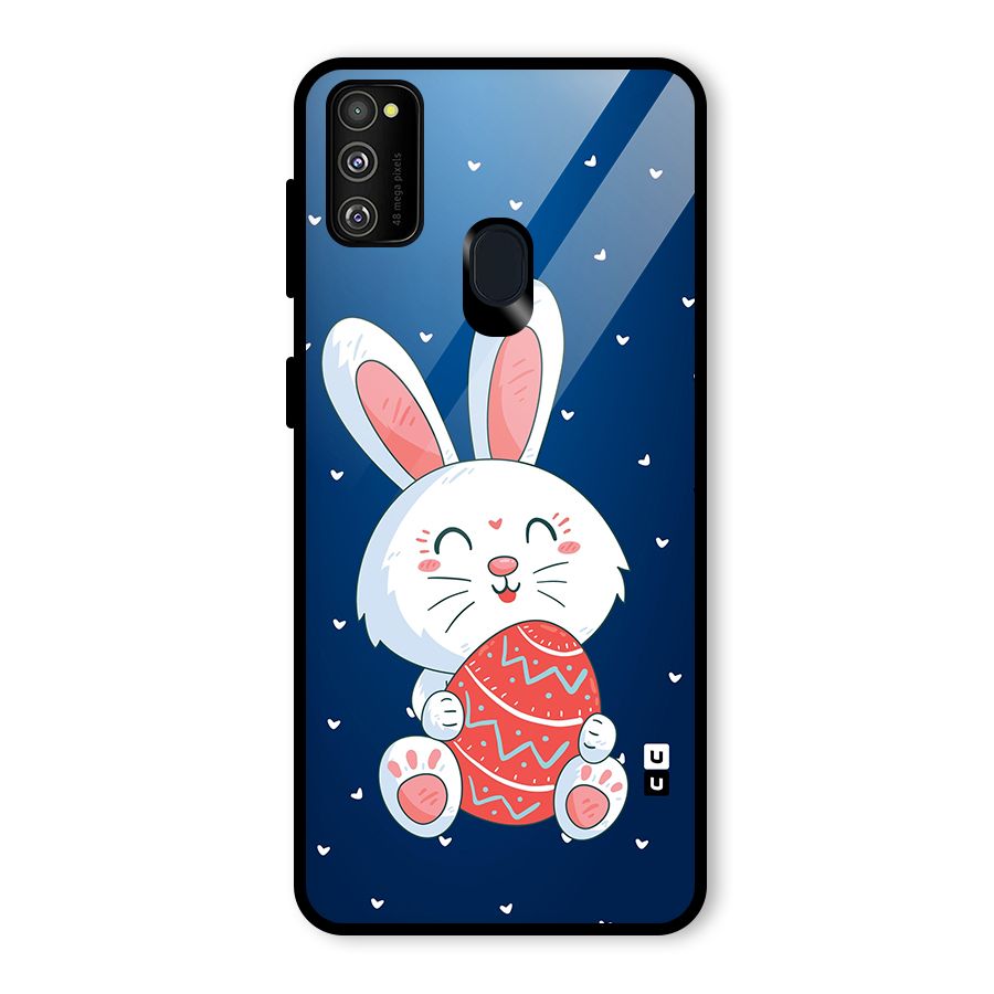 Happy Festive Bunny Glass Back Case for Galaxy M30s
