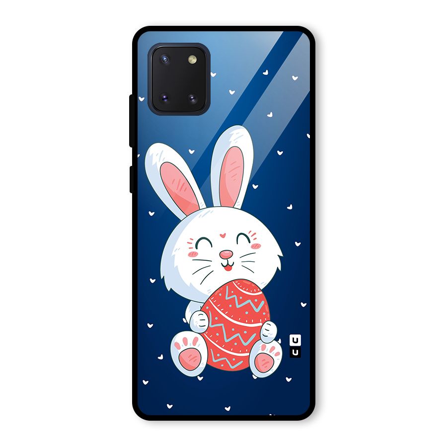 Happy Festive Bunny Glass Back Case for Galaxy Note 10 Lite