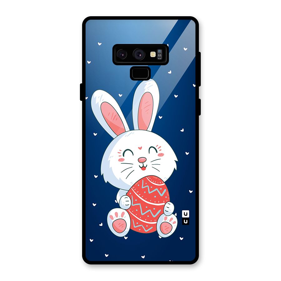 Happy Festive Bunny Glass Back Case for Galaxy Note 9