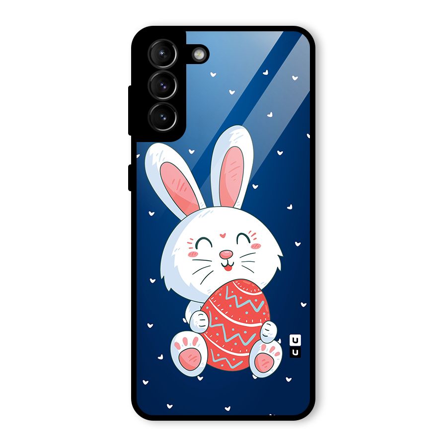 Happy Festive Bunny Glass Back Case for Galaxy S21 Plus
