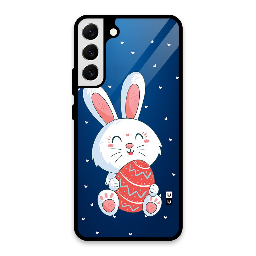Happy Festive Bunny Glass Back Case for Galaxy S22 Plus 5G