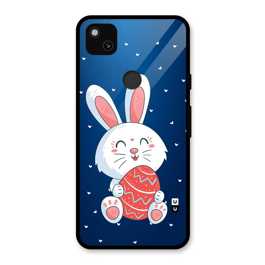 Happy Festive Bunny Glass Back Case for Google Pixel 4a
