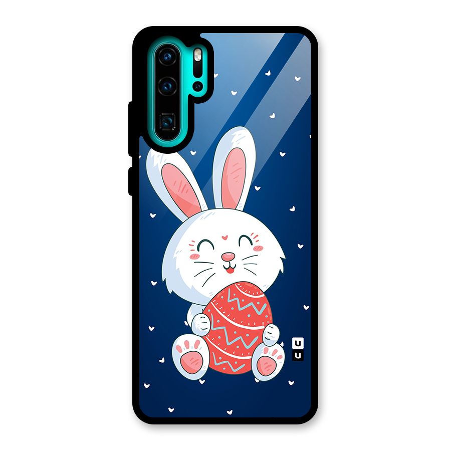 Happy Festive Bunny Glass Back Case for Huawei P30 Pro