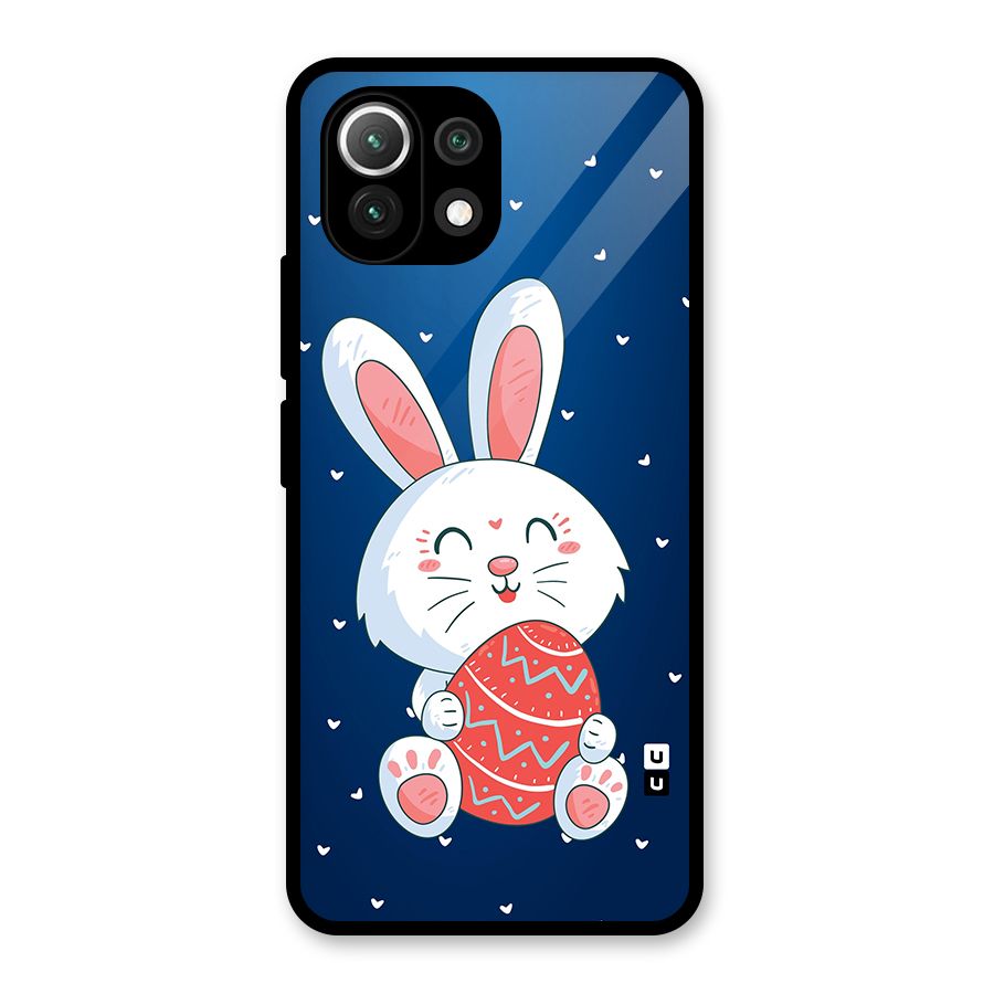 Happy Festive Bunny Glass Back Case for Mi 11 Lite NE 5G